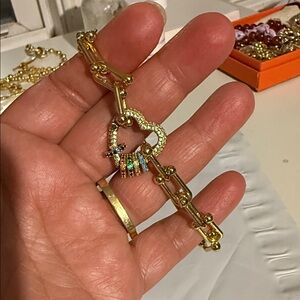 So beautiful bracelet heart 14 k gold plated